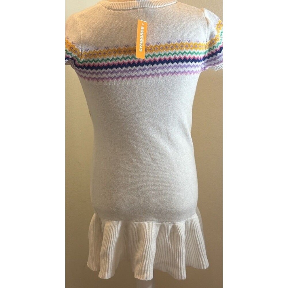 Girls Gymboree Intarsia Peplum Sweater Dress School Supplies Fairisles Size 6 - Picture 5 of 8